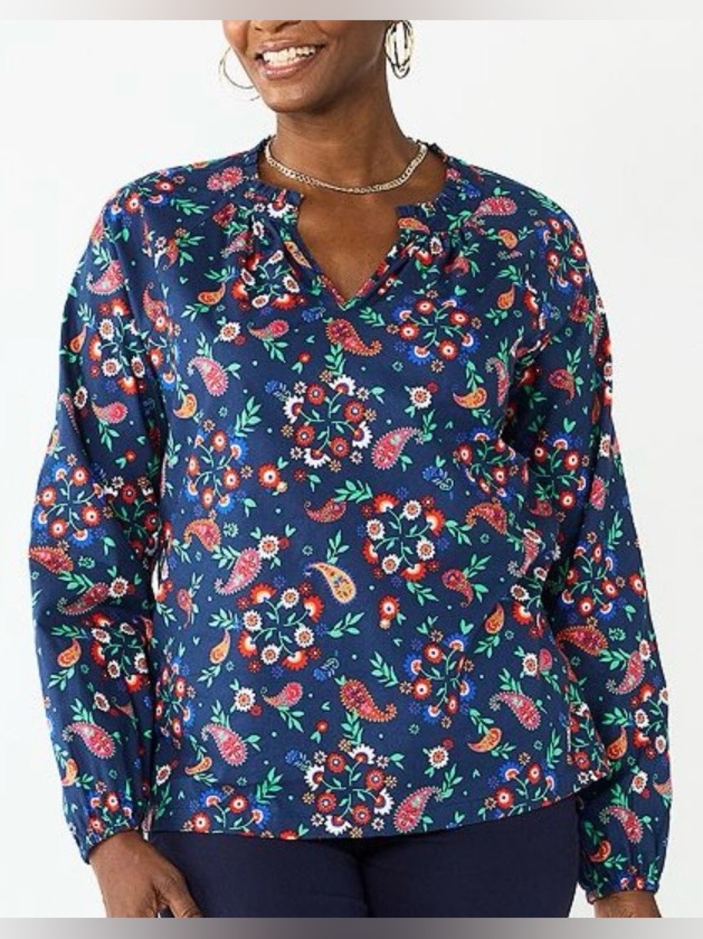 Croft & Barrow Floral Blouse 🌸 Women’s Size XXL